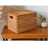 HHF Large Rattan Storage Basket with Lid, 33 x 33 x 33 cm view 4