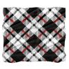 Fleece Throw Blanket, Black, White, Gray and Red Plaid view 1