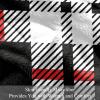 Fleece Throw Blanket, Black, White, Gray and Red Plaid view 2