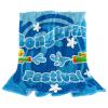 Songkran Festival Water Blue Fleece Throw Blanket for Couch view 1
