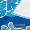 Songkran Festival Water Blue Fleece Throw Blanket for Couch view 3