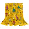 Yellow Robot Fleece Throw Blanket for Couch, Lightweight, Plush and Fluffy view 1