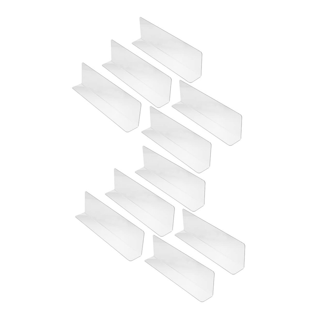 HONMEET 20 cm Transparent L-Shaped Plastic Shelf Dividers