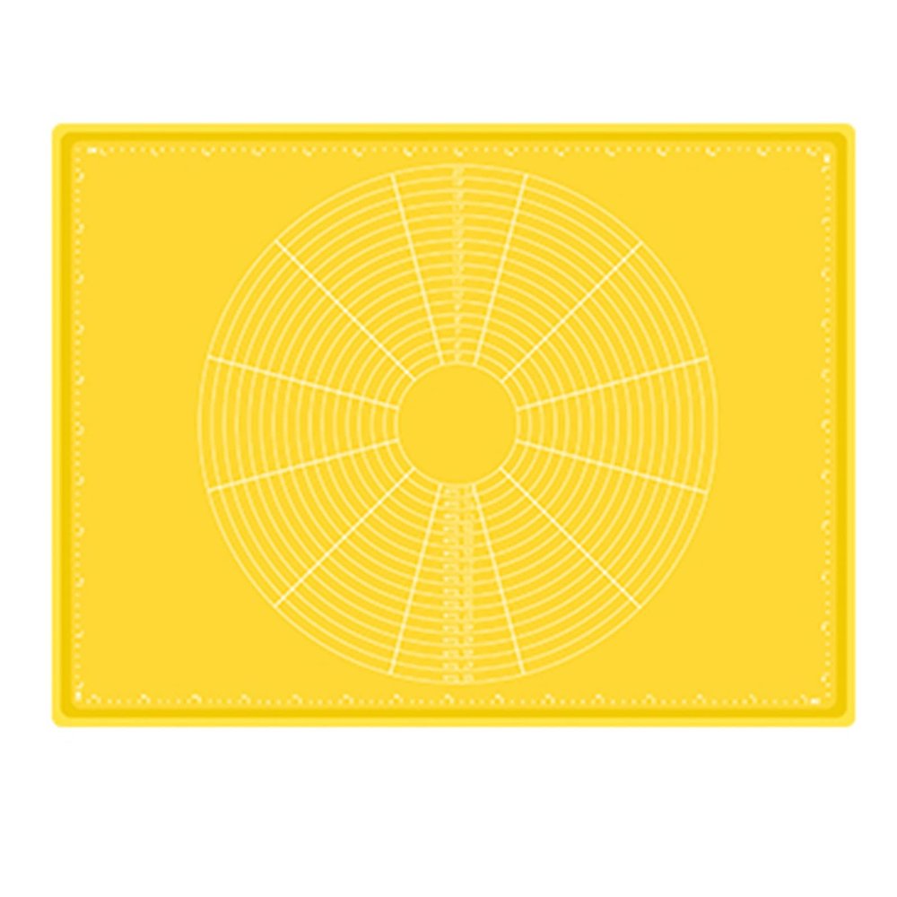 TONGDY Silicone Baking Mat with Raised Edge, Yellow