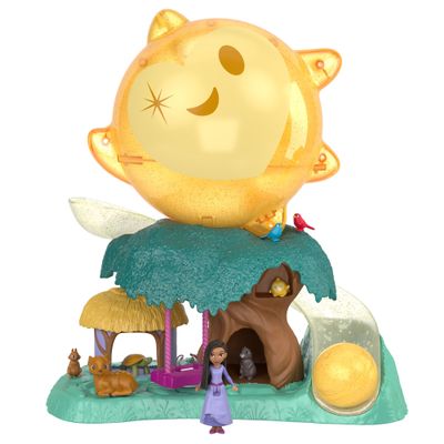 Mattel Disney's Wish Magical Star Playset with Asha of Rosas Mini Doll and 7 Surprise Wish Balls, HPX28