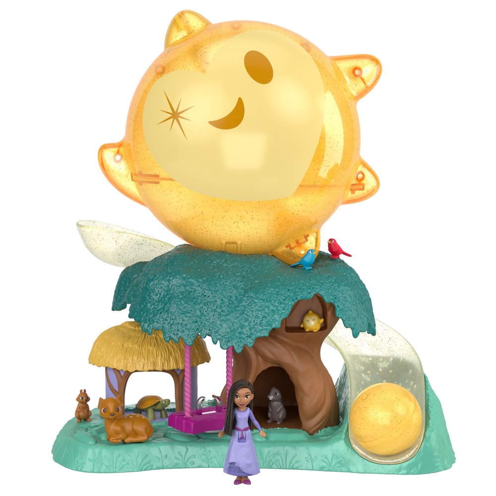 Mattel Disney's Wish Magical Star Playset with Asha of Rosas Mini Doll and 7 Surprise Wish Balls, HPX28