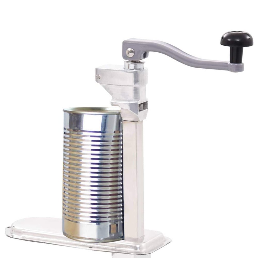 ZEYUAN Can Opener, Jar and Bottle Opener, Safety Can Opener, Silver, 70 cm, Aluminum and Stainless Steel