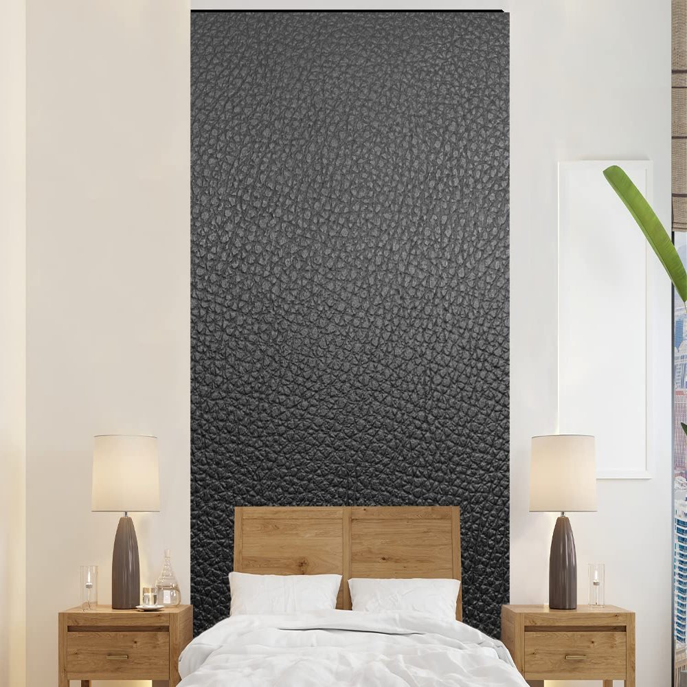 Self-Adhesive Photo Wallpaper 225 x 350 cm, Leather Look, Red, Lightweight
