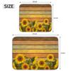 Sunflower Wooden Dish Drying Mat, Retro Flower, Absorbent Microfiber, 45.7 x 61 cm view 2