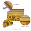 Sunflower Wooden Dish Drying Mat, Retro Flower, Absorbent Microfiber, 45.7 x 61 cm view 3