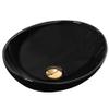 VBChome 60 cm White Bathroom Vanity with Black Sofia Vessel Sink, Gold Wall-Mounted Faucet and 2 Drawers view 2