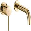 VBChome 60 cm White Bathroom Vanity with Black Sofia Vessel Sink, Gold Wall-Mounted Faucet and 2 Drawers view 4