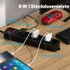 RealMade 6-Outlet Power Strip, Individually Switched, 2 m Cable, 1 USB-A + 1 USB-C, 16 A/3680 W, Black view 2