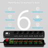 RealMade 6-Outlet Power Strip, Individually Switched, 2 m Cable, 1 USB-A + 1 USB-C, 16 A/3680 W, Black view 4