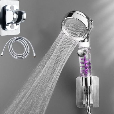 Vortex Handheld Showerhead with On/Off and Pause Switch, Propeller-Powered, Water-Saving, 360°