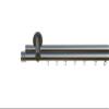 tilldekor Made-to-Measure Internal-Track Curtain Rod, Miami, Double-Track, Stainless Steel Look, 16 mm, 350 cm view 1
