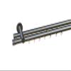 tilldekor Made-to-Measure Internal-Track Curtain Rod, Miami, Double-Track, Stainless Steel Look, 16 mm, 350 cm view 2