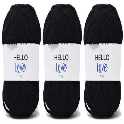 Hello Love Baby Blanket Yarn, 300 g, Black