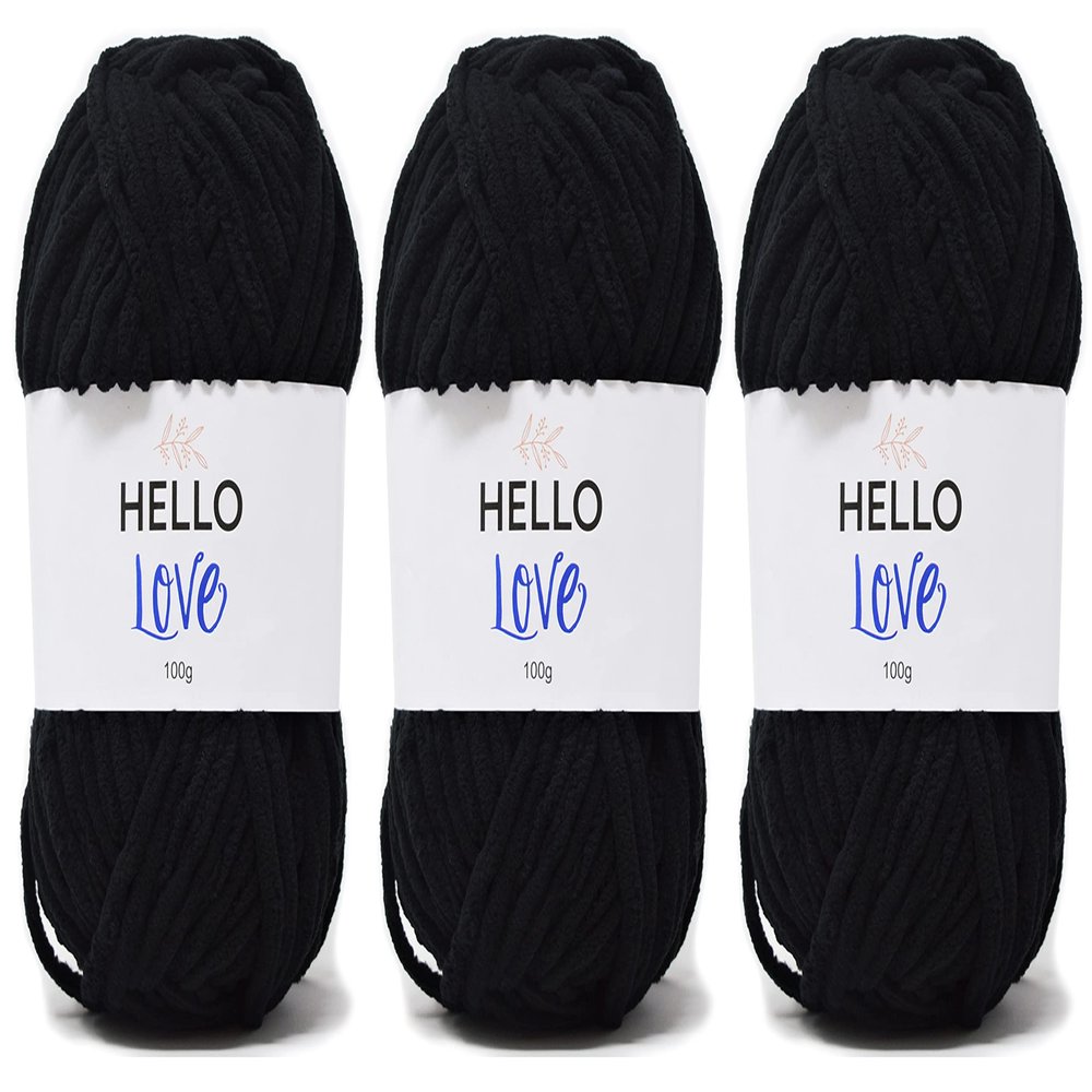 Hello Love Baby Blanket Yarn, 300 g, Black