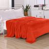 Elegant Comfort Luxurious Velvety Fleece Blanket, Lightweight All-Season, Orange, King/California King view 2