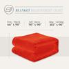 Elegant Comfort Luxurious Velvety Fleece Blanket, Lightweight All-Season, Orange, King/California King view 3