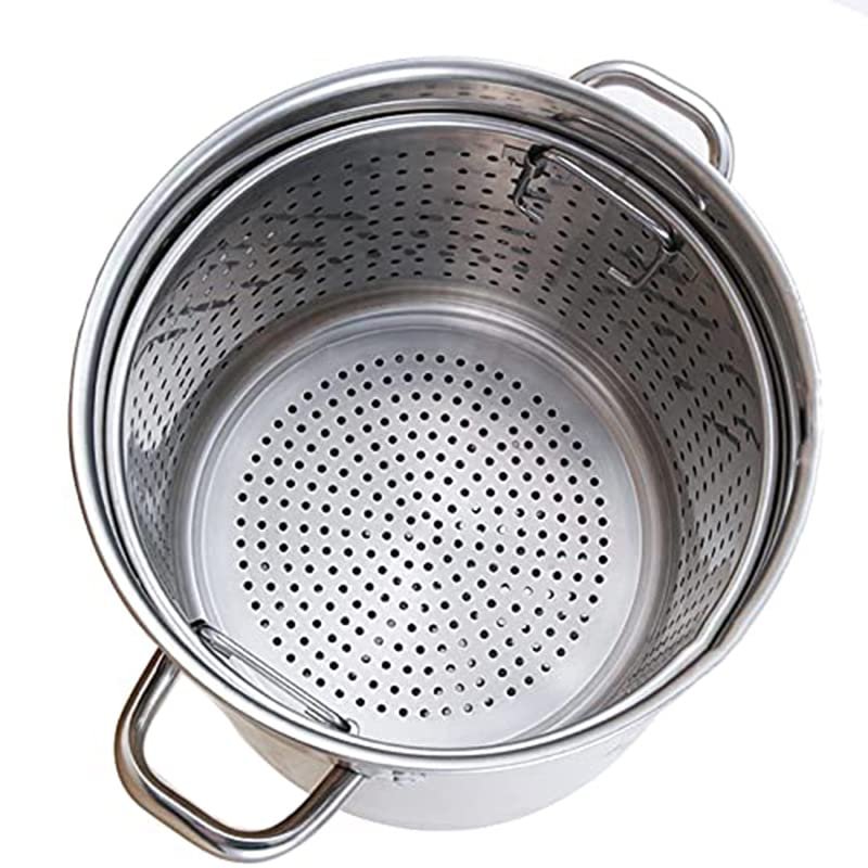 AIZYR 50 L / 45 Qt Stainless Steel Stockpot with Lid and Basket