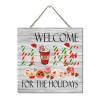 Rustic Wooden “Christmas Welcome Home for the Holiday Hot Cocoa” Wall Sign view 1