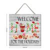 Rustic Wooden “Christmas Welcome Home for the Holiday Hot Cocoa” Wall Sign view 4