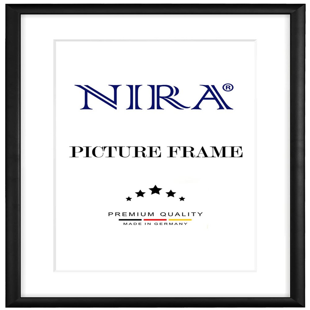 NiRa Narrow Solid Wood Picture Frame 40 x 57 cm, Matte Black | Customizable Color and Size | HD073