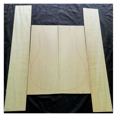 41-Inch Tiger Maple Back and Side Veneer for Classical Guitars, DIY Guitar-Building Material (Color: 13)