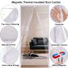 Risareyi Magnetic Thermal Door Curtain, Transparent EVA, 95 x 240 cm, White view 2