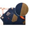 Denim Kitchen Apron with Pockets and Adjustable Straps view 3