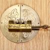 Ericetion 2-Piece Chinese Vintage Bird Lock and Round Pull Handle Set, Antique Brass view 2