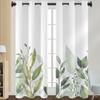 Morbuy Blackout Curtains, Set of 2, Grommet, 3D Plant Print, 132 x 182 cm view 1