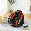 Treer Bean Bag Cover Without Filling, 3D Marble Print, Red, 90 x 110 cm view 2