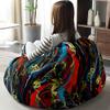 Treer Bean Bag Cover Without Filling, 3D Marble Print, Red, 90 x 110 cm view 3