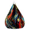 Treer Bean Bag Cover Without Filling, 3D Marble Print, Red, 90 x 110 cm view 4