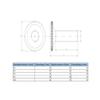 4-Pack Adjustable Furniture Feet, M6 x 25 mm view 3