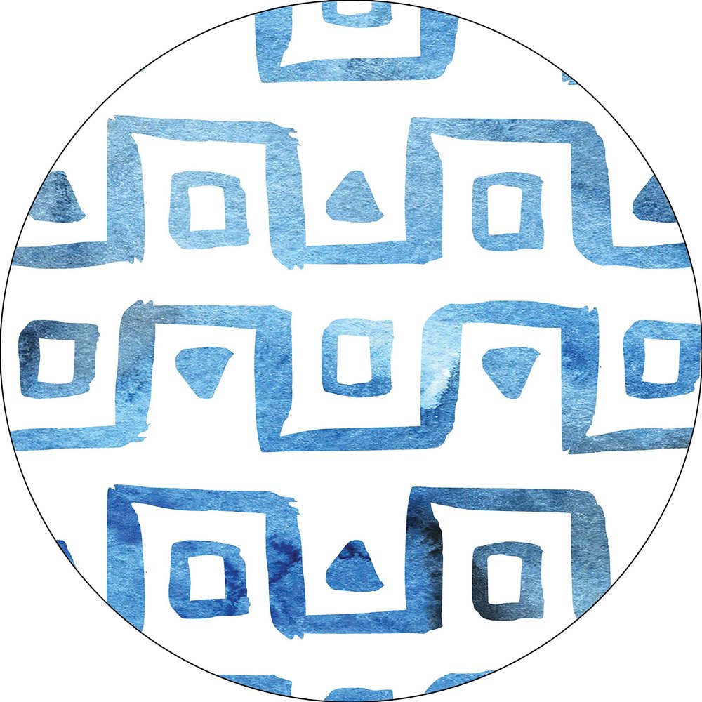 Bonateks Round Digitally Printed Mouse Pad, Non-Slip Base, for Office and Home, Diameter: 22 cm