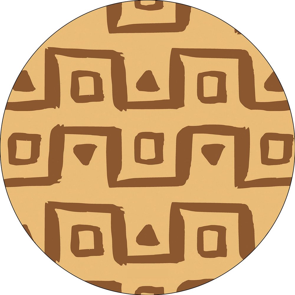Bonateks Round Digitally Printed Mouse Pad, Non-Slip Base, for Office and Home, Diameter: 22 cm