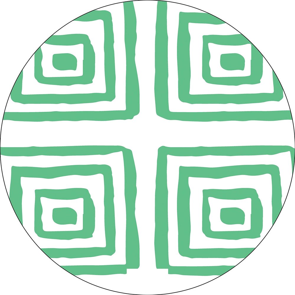 Bonateks Round Digital-Print Mouse Pad, Non-Slip Base, for Office and Home, 22 cm Diameter