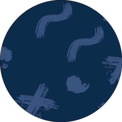 Bonateks Round Printed Mouse Pad, Non-Slip Base, for Office and Home, 22 cm Diameter