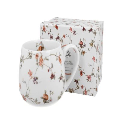 DUO FLORAL SAFA Barrel Mug, 430 ml, New Bone China Porcelain