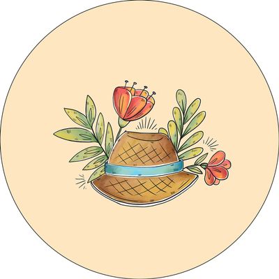 Bonateks Round Printed Mouse Pad, Non-Slip, 22 cm Diameter