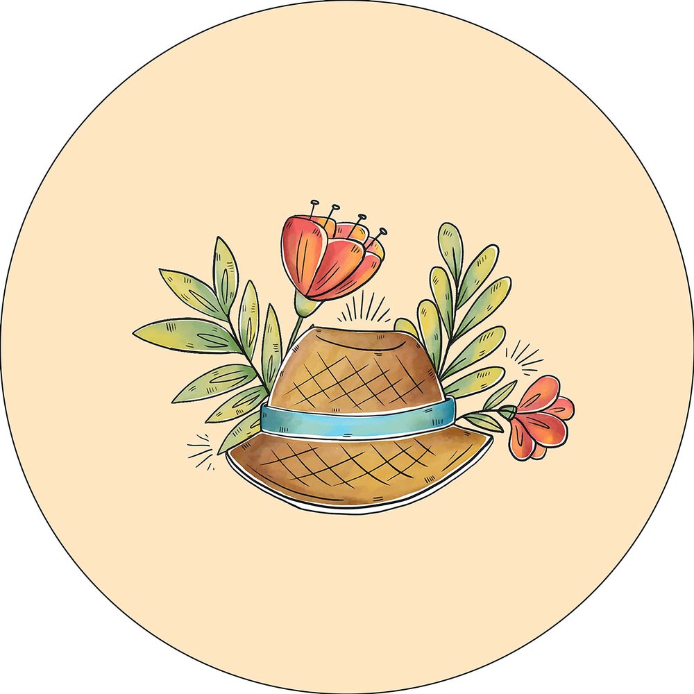 Bonateks Round Printed Mouse Pad, Non-Slip, 22 cm Diameter
