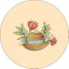 Bonateks Round Printed Mouse Pad, Non-Slip, 22 cm Diameter view 1