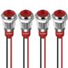 GUUZI 10 mm LED Indicator Light, 12–24 V, Waterproof, Red, 4-Pack view 1