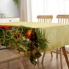 Morbuy Washable Christmas Tablecloth, Gold Bell, Polyester, 60 x 60 cm view 3