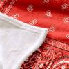 Red Flannel Blanket, Paisley Pattern, 160 x 200 cm view 4