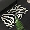 Zebra-Pattern Plush Microfiber Bath Mat, Non-Slip, Quick-Dry, Washable, 50 x 80 cm view 1